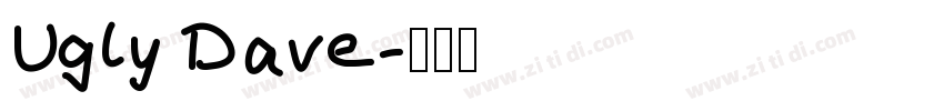 Ugly Dave字体转换